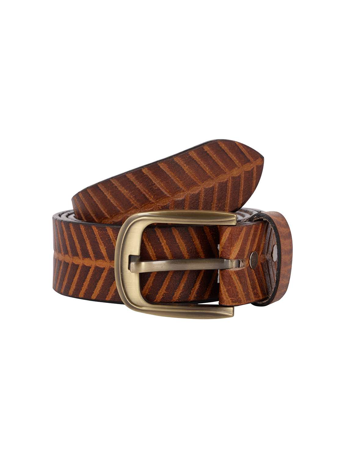 brown leather belt