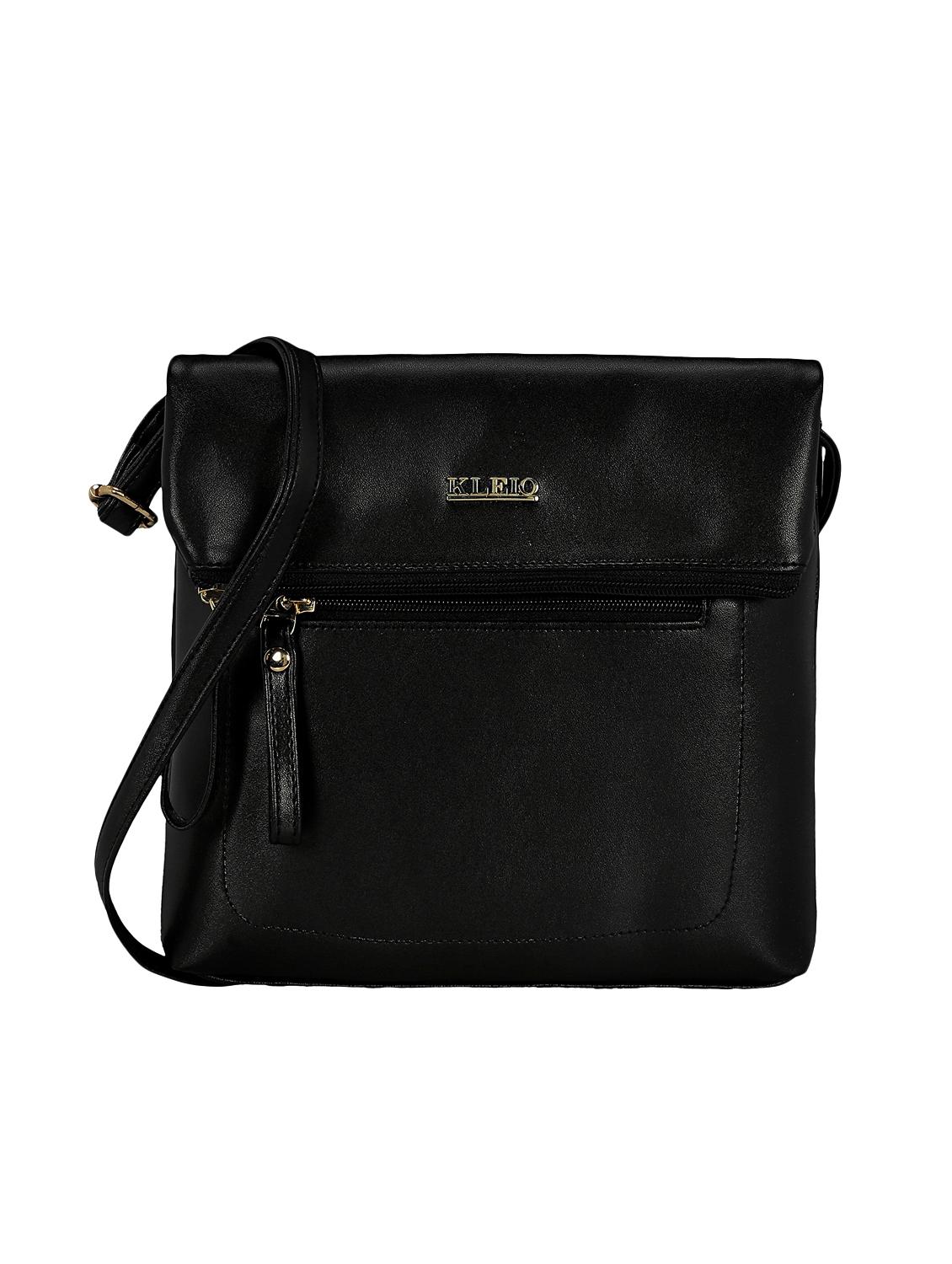 black leatherette regular sling bag - 15166507 - Zoom Image - 0