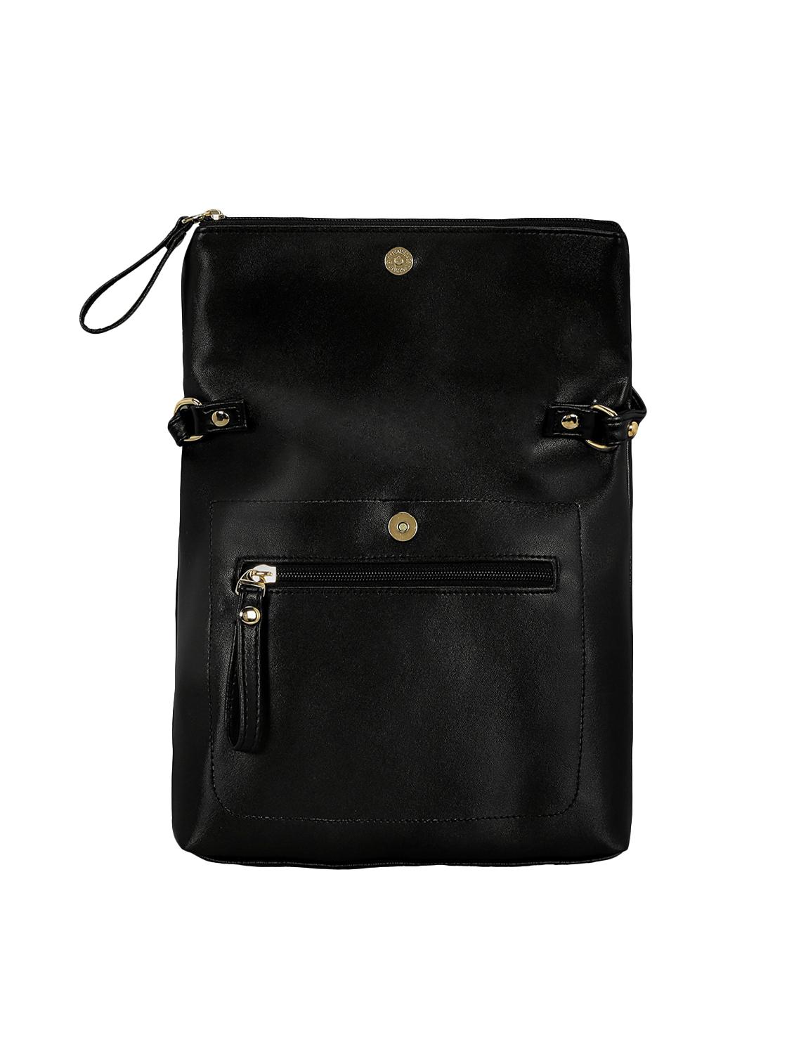 black leatherette regular sling bag - 15166507 - Standard Image - 3