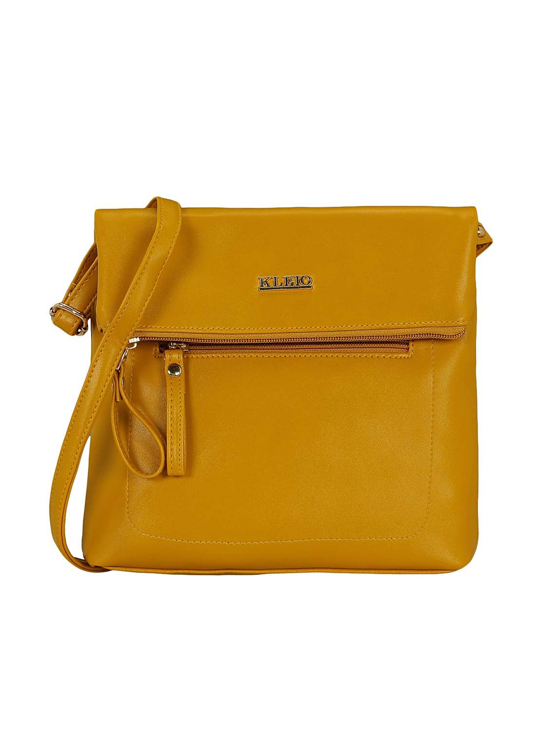 yellow leatherette regular sling bag - 15166508 - Zoom Image - 0