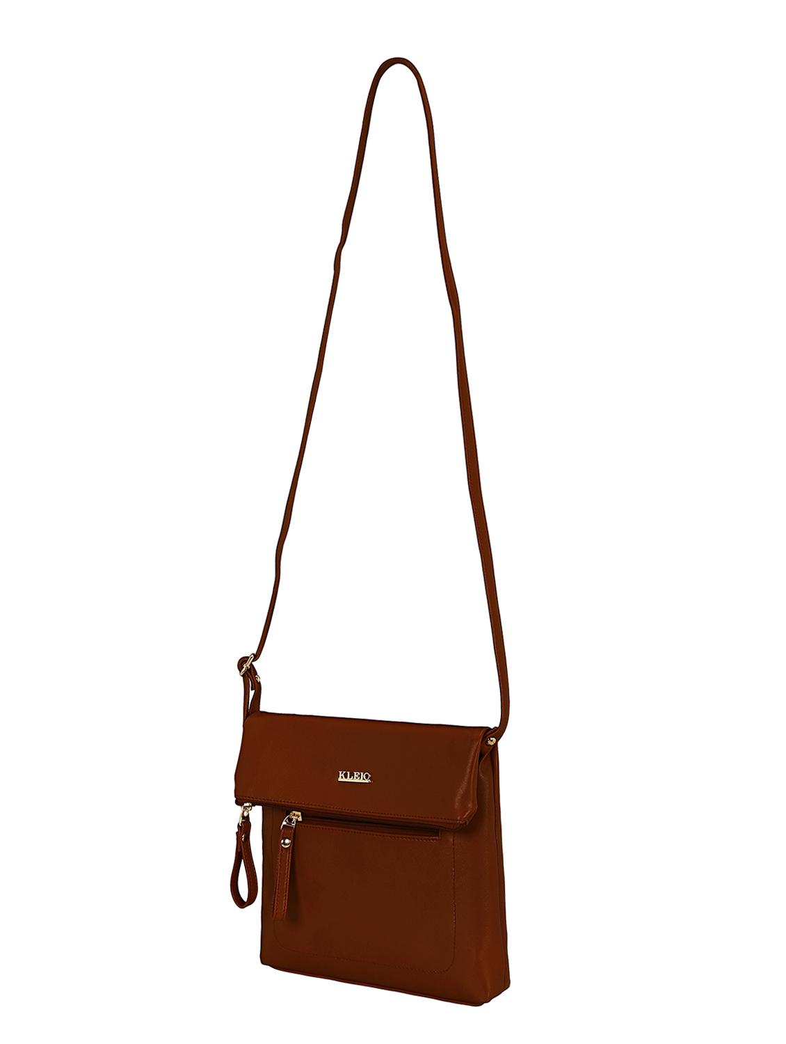 tan leatherette regular sling bag - 15166534 - Standard Image - 3