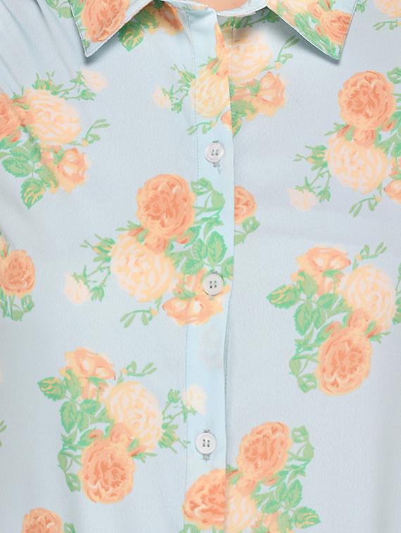 light blue floral shirt - 15169504 - Standard Image - 3