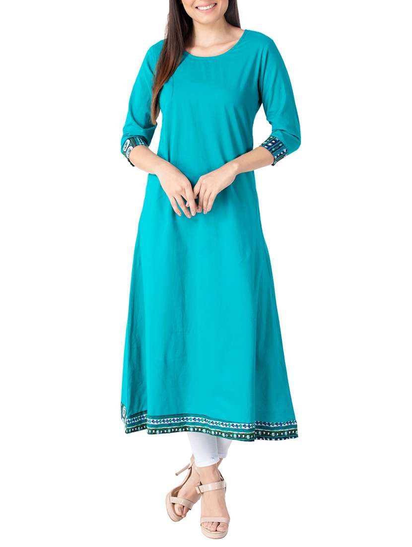 printed a-line layered kurta - 15172230 -  Standard Image - 3