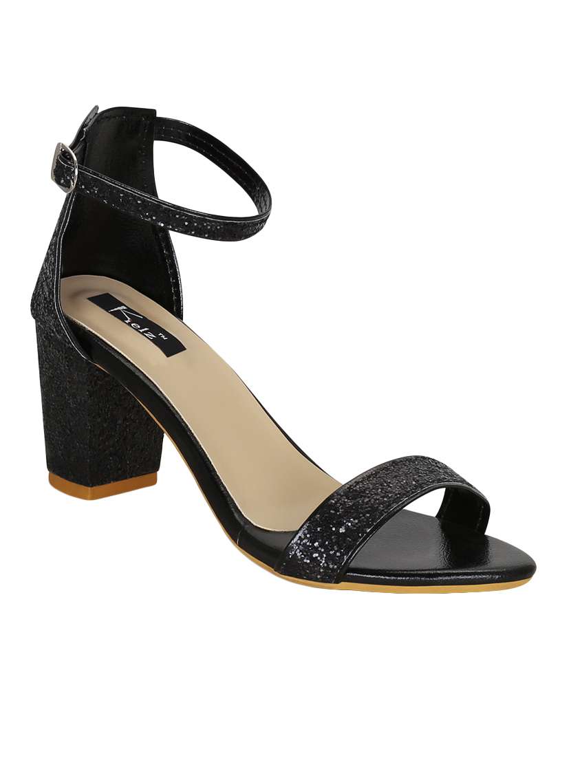 black ankle strap sandal