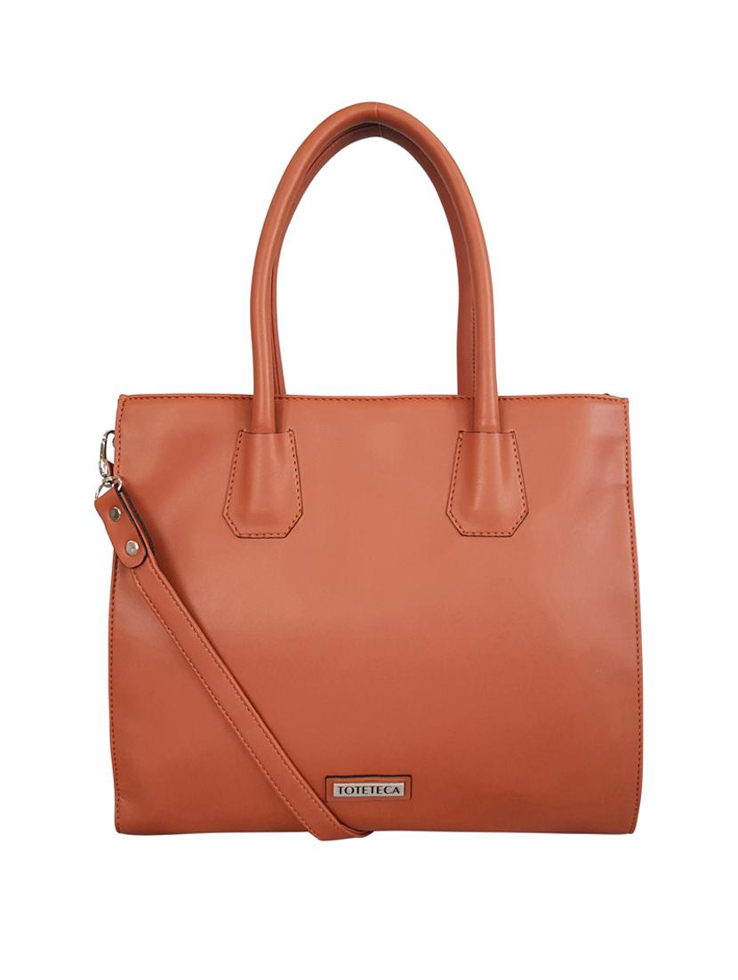 brown leatherette (pu) handbag - 15179317 -  Zoom Image - 0