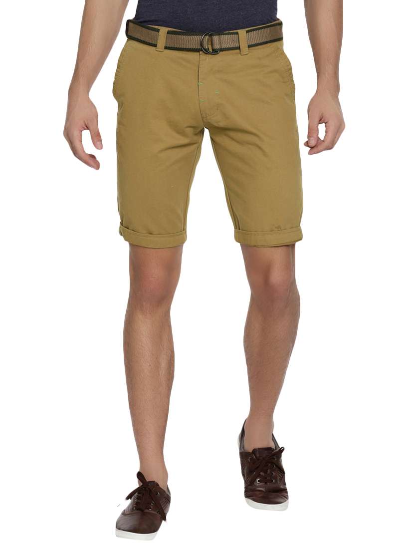 beige cotton bermuda