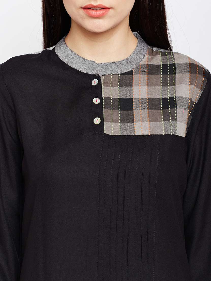 straight embroidered kurta - 15189585 -  Standard Image - 3