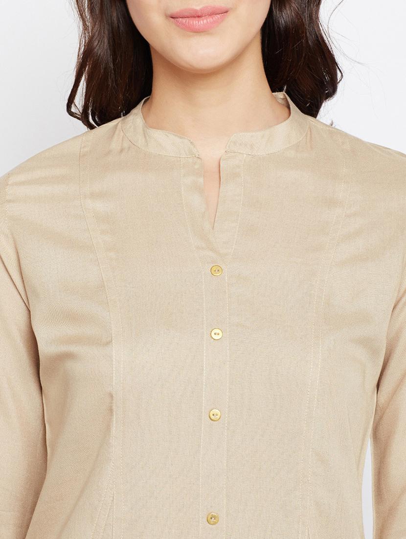 straight solid kurta - 15189607 - Standard Image - 3