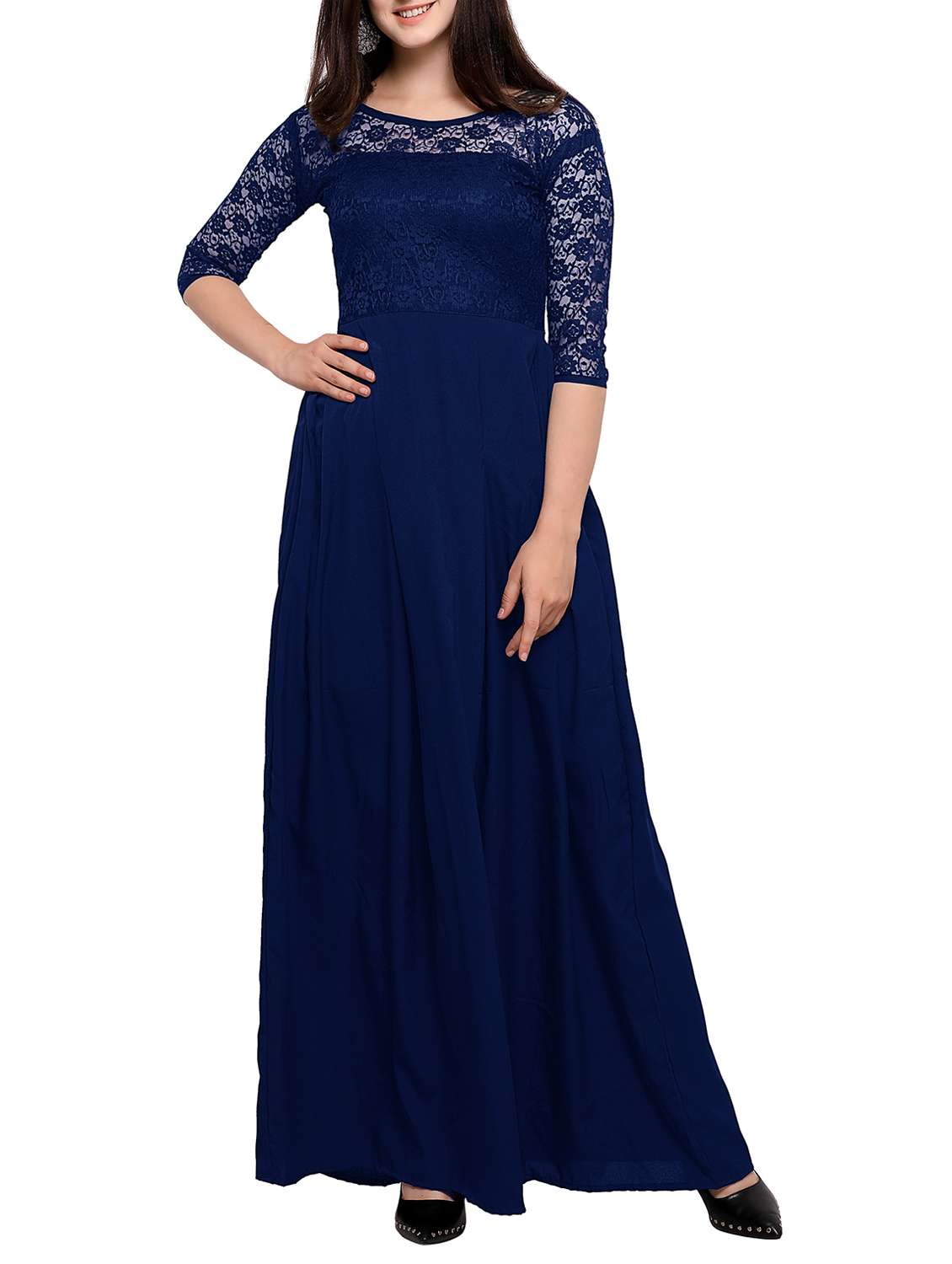 women's fit & flare maxi dress