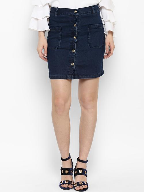 blue denim skirt - 15191778 - Standard Image - 0