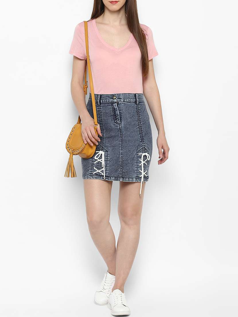blue denim skirt - 15191780 - Standard Image - 3