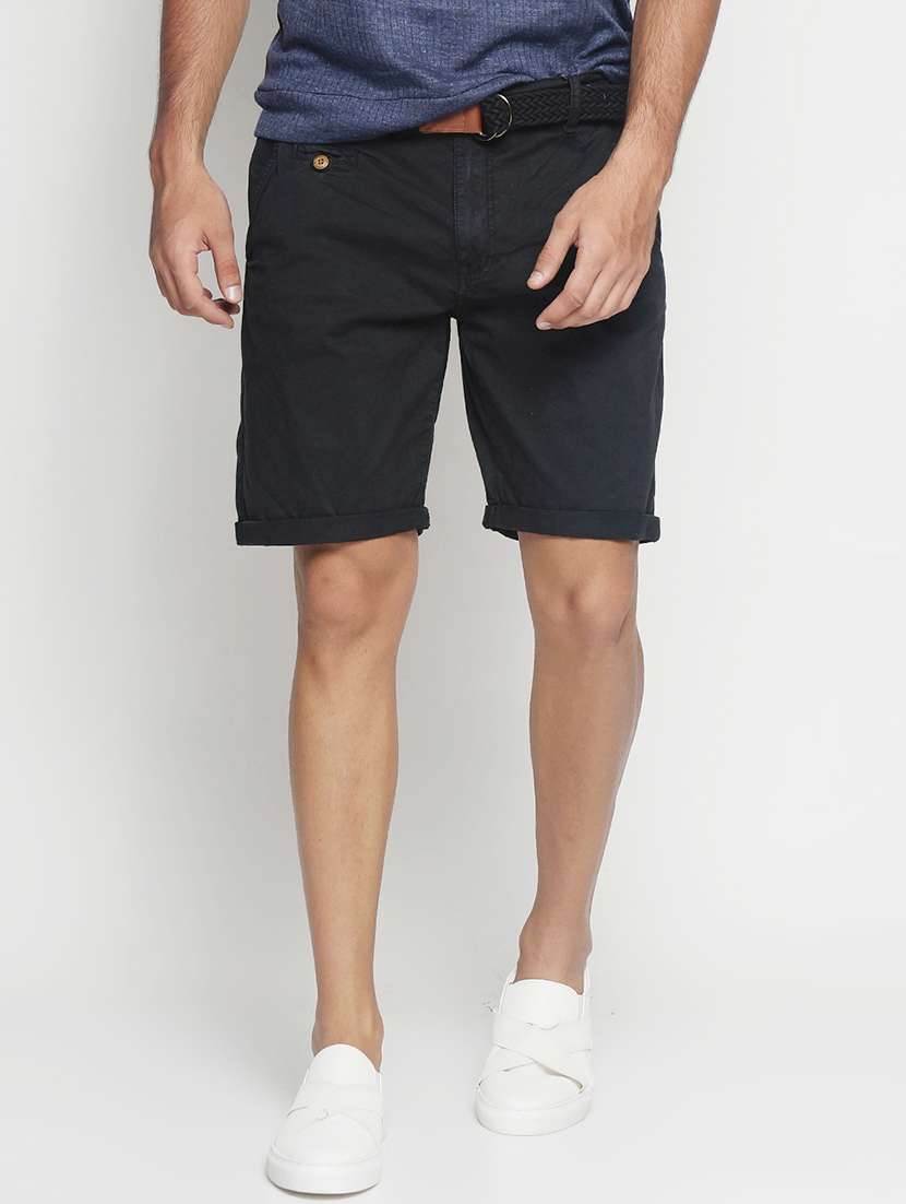 black cotton bermuda