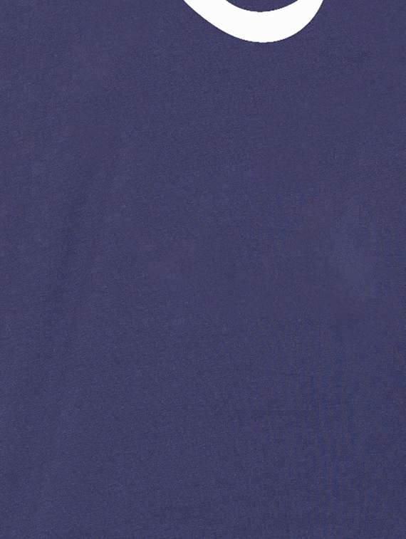 navy blue cotton chest print t-shirt - 15194132 - Standard Image - 3