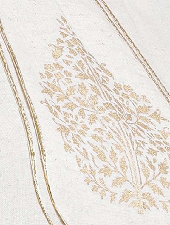 white cotton flared kurta - 15195194 -  Standard Image - 3