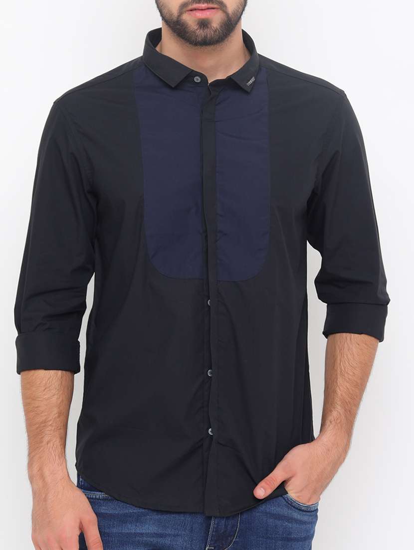 black cotton casual shirt