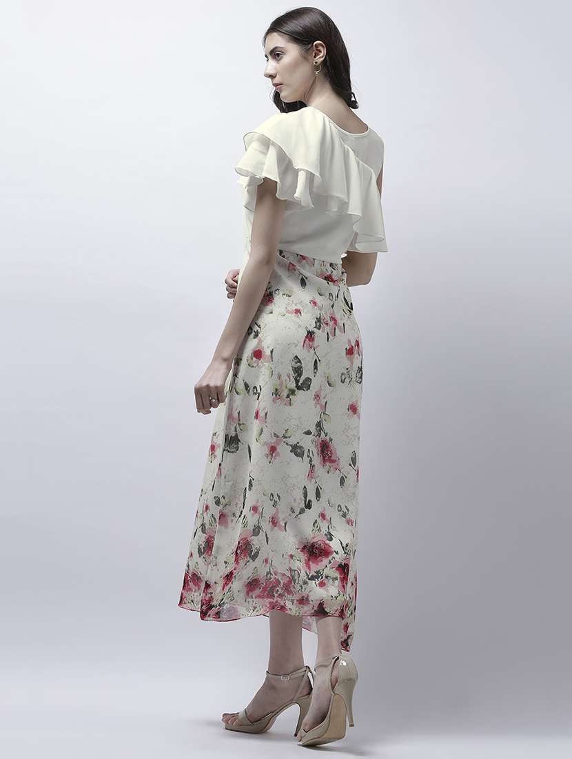 white floral ruffle dress - 15202553 -  Standard Image - 3