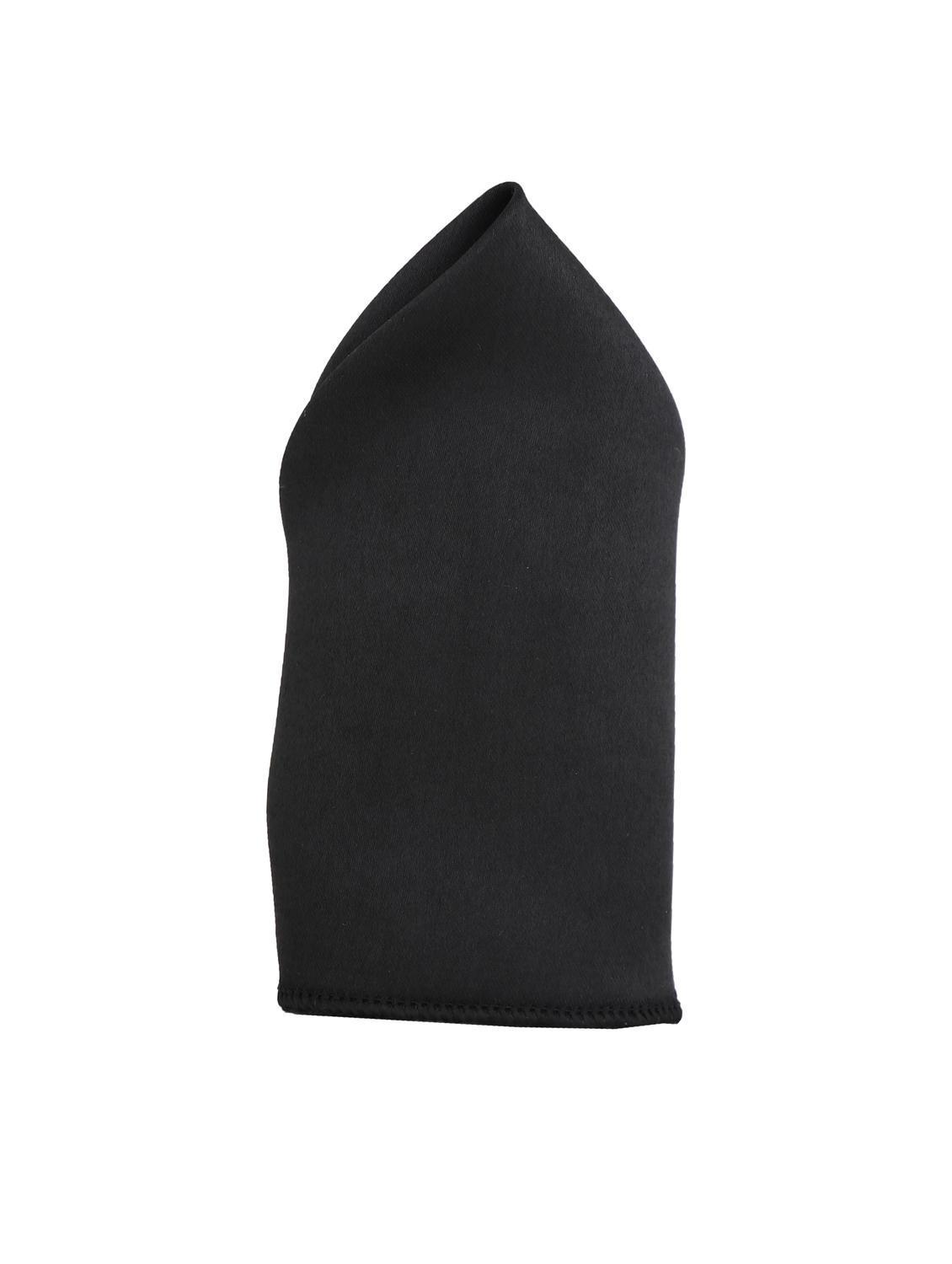 black polyester pocket square - 15205355 - Zoom Image - 0