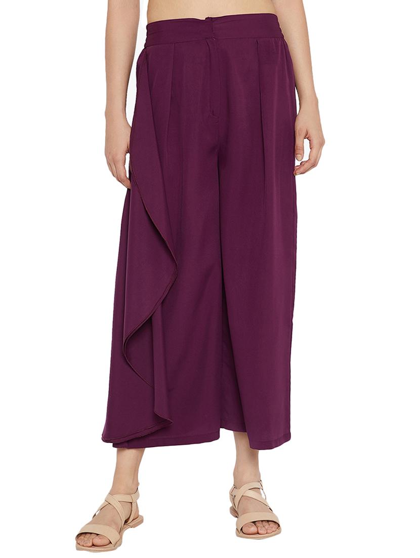 ruffle detail solid palazzo - 15208274 - Zoom Image - 0