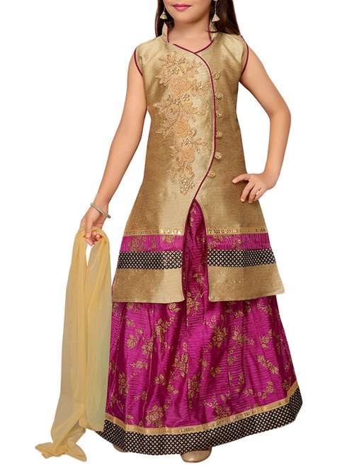 pink silk blend lehnga choli - 15209800 -  Standard Image - 0