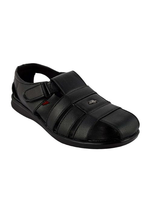 black leatherette back strap sandal - 15211940 - Standard Image - 0