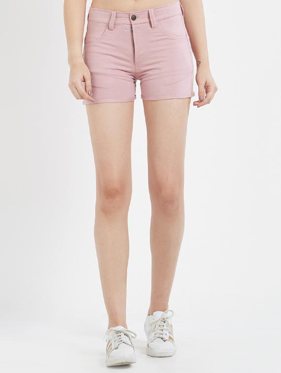 pink cotton shorts - 15213063 -  Zoom Image - 0