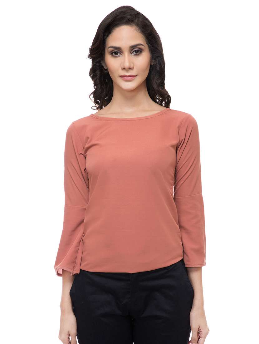 women's straight boat neck top - 15214009 - Zoom Image - 0