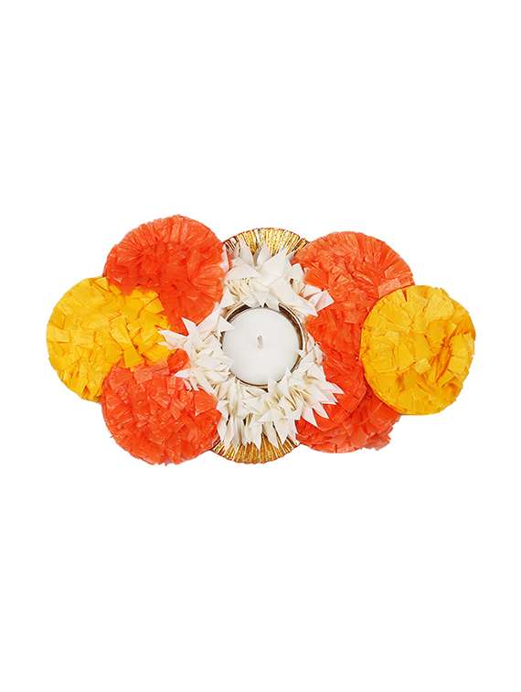 flower design tea light candle holder - 15214498 -  Zoom Image - 0