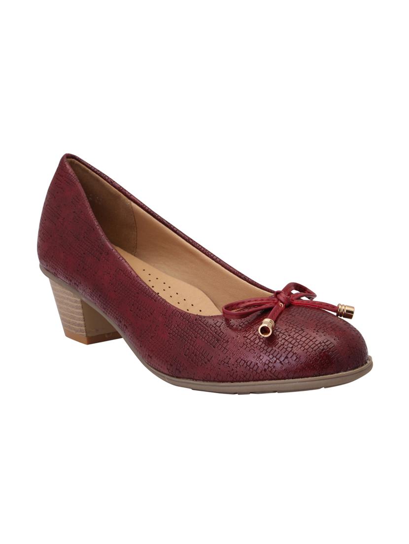 maroon slip on pump - 15216239 -  Zoom Image - 0
