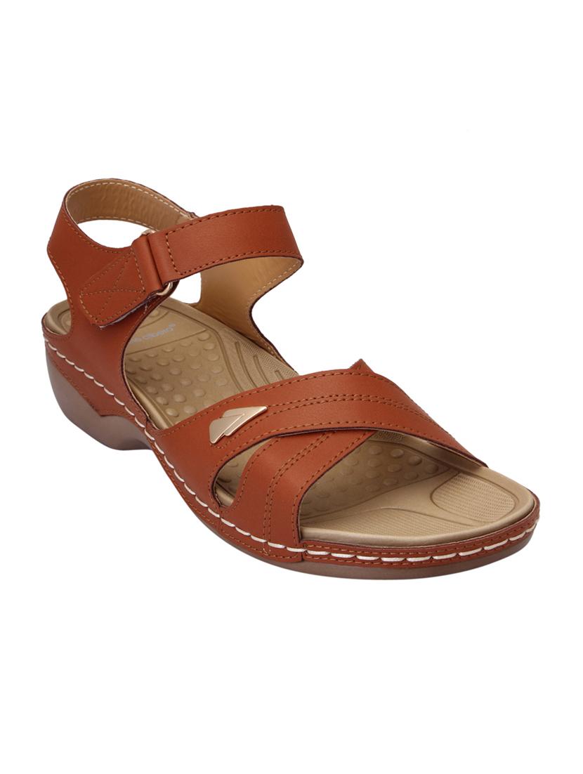 brown  leatherette slippers - 15216291 -  Zoom Image - 0