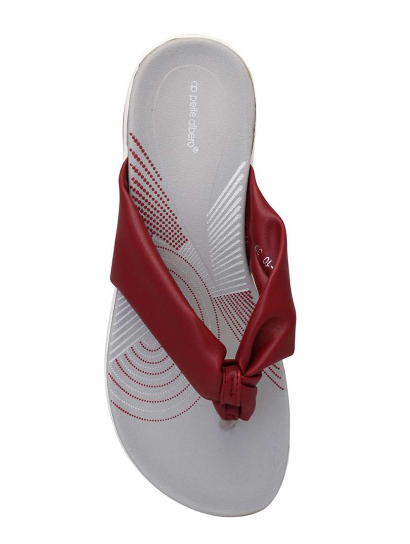 red  leatherette slippers - 15216317 -  Standard Image - 3