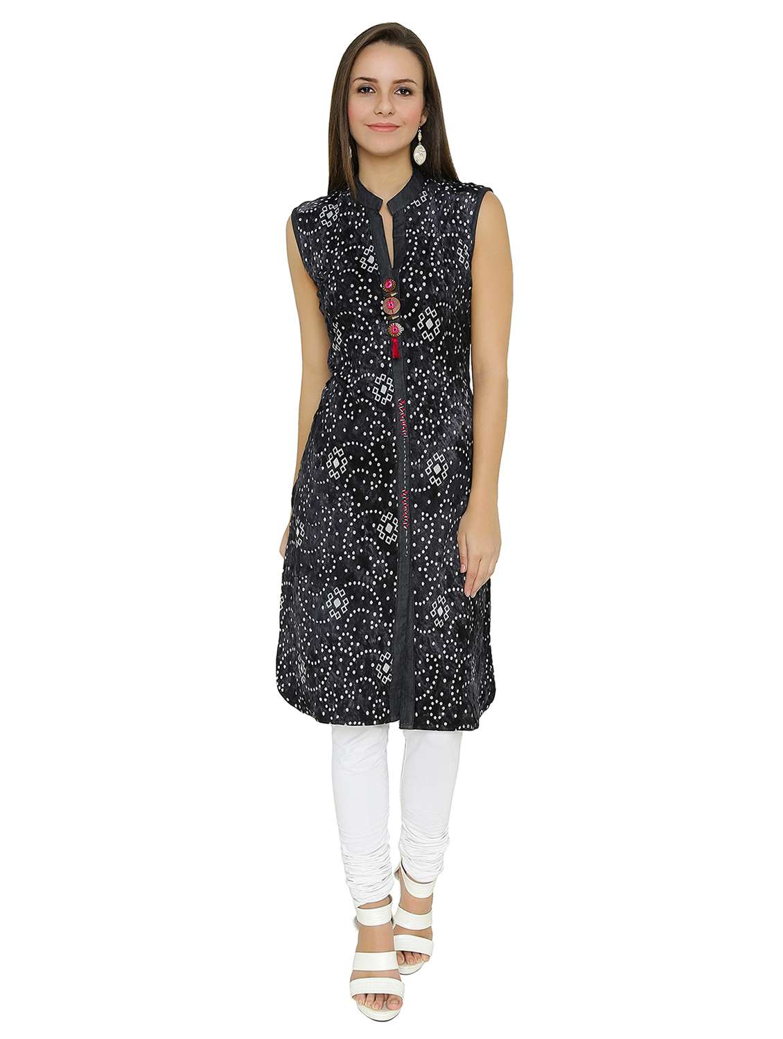 black denim aline kurta
