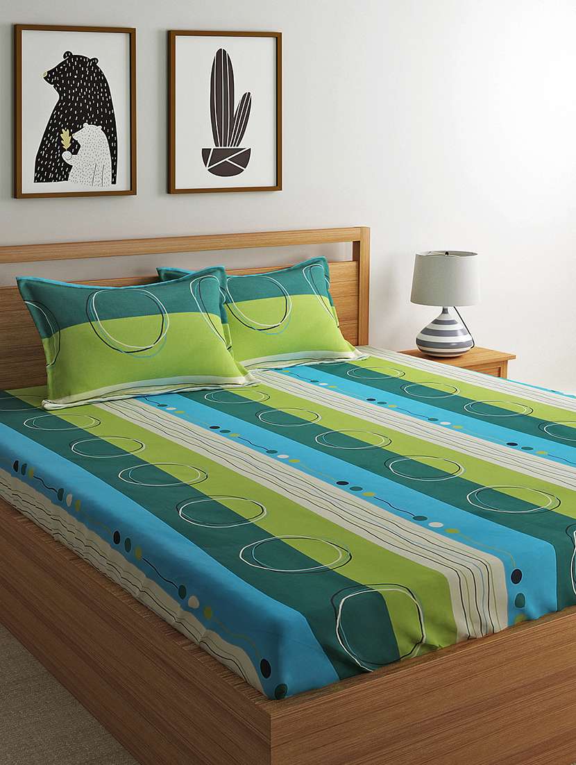 100% cotton double bedsheet with 2 pillow covers
