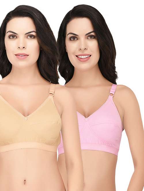 set of 2 solid regular bra  - 15218501 -  Standard Image - 0