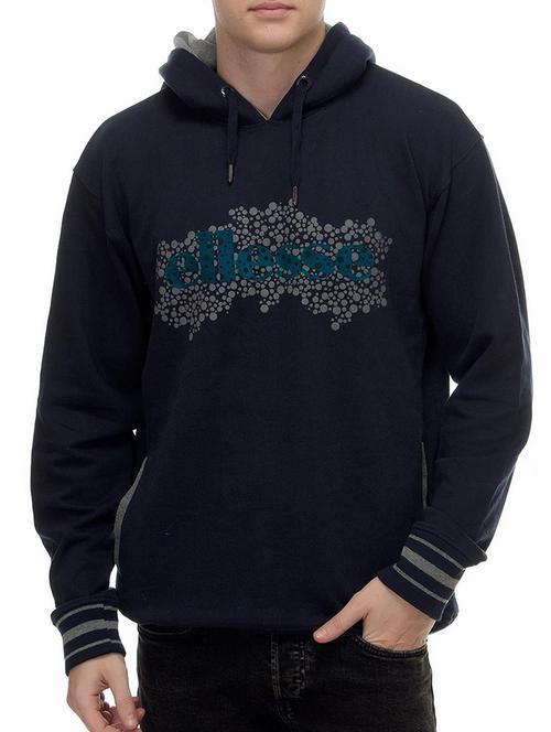 navy blue fleece chest print sweatshirt - 15219590 -  Standard Image - 0