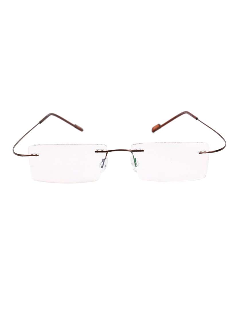 royal son rimless rectangular spectacle frame for women (rs04920er|50|transparent lens)