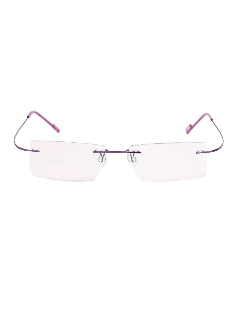 royal son rimless rectangular spectacle frame for women (rs04950er|50|transparent lens)