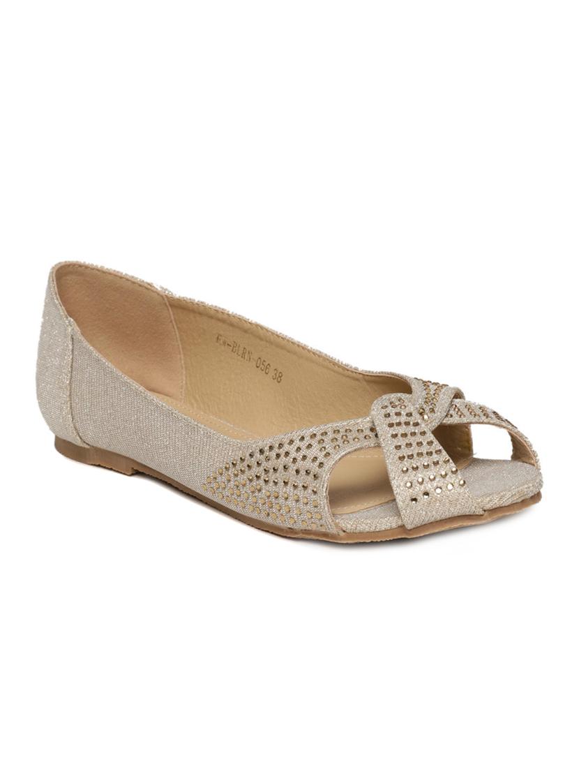 gold slip on ballerina - 15224601 -  Zoom Image - 0