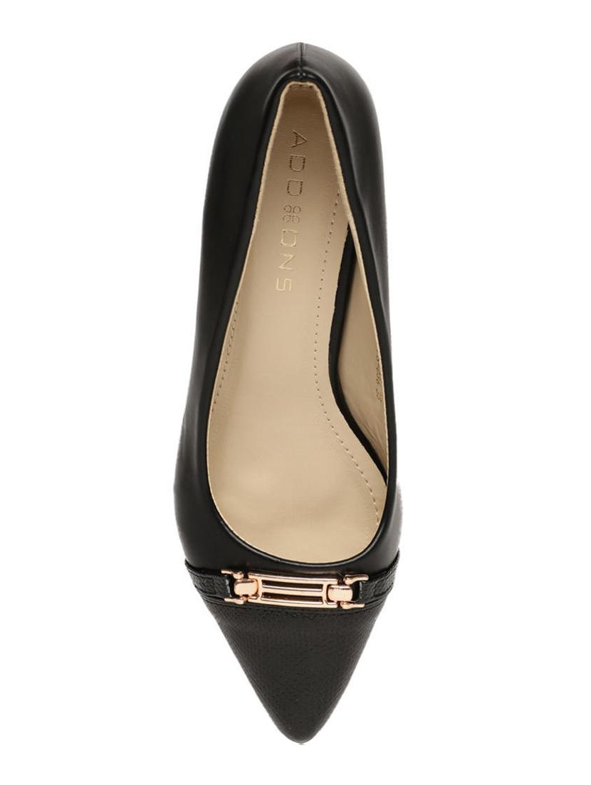 black pu slip on pumps - 15224606 - Standard Image - 3