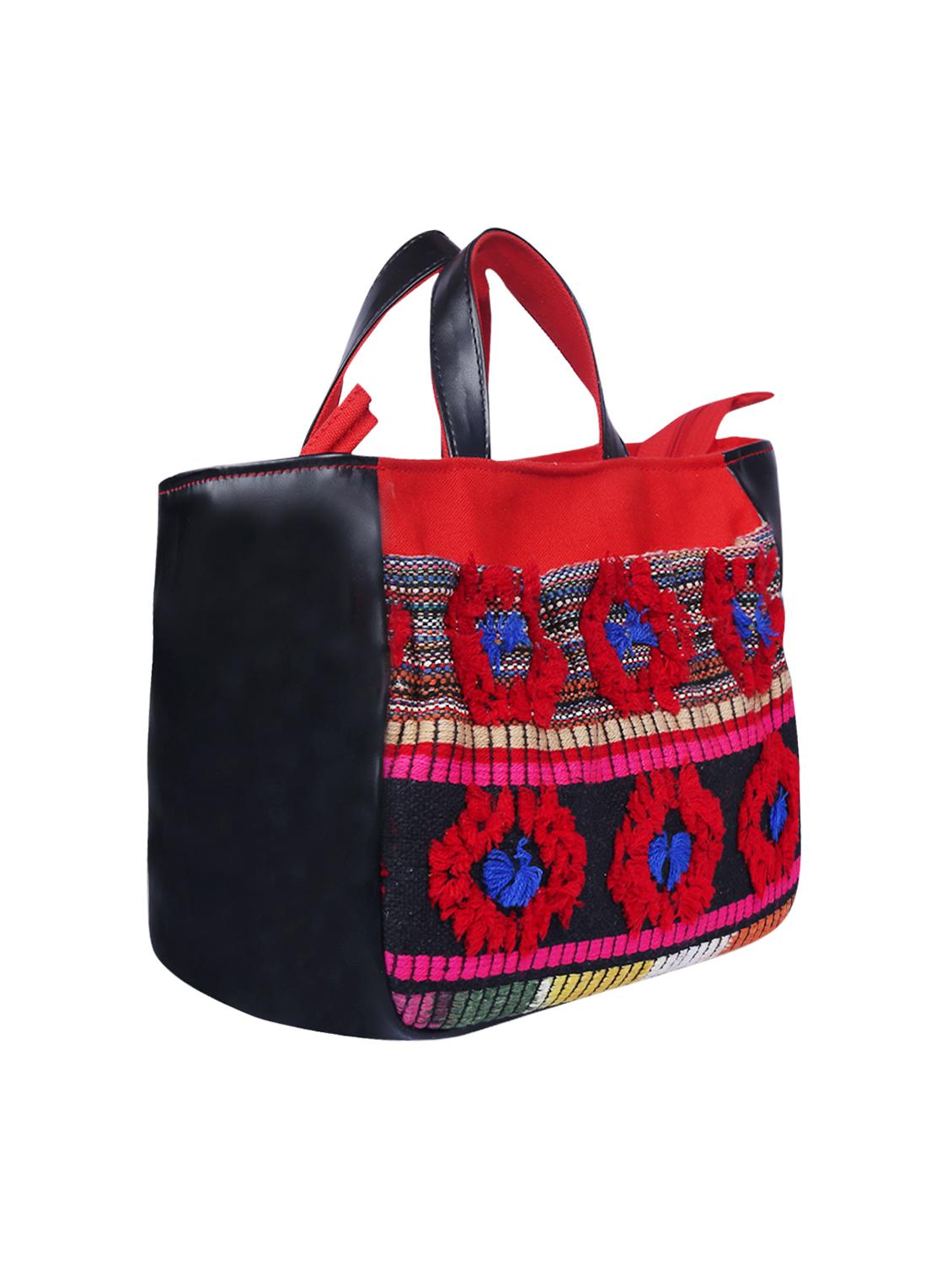 red canvas handbag - 15226855 - Standard Image - 3