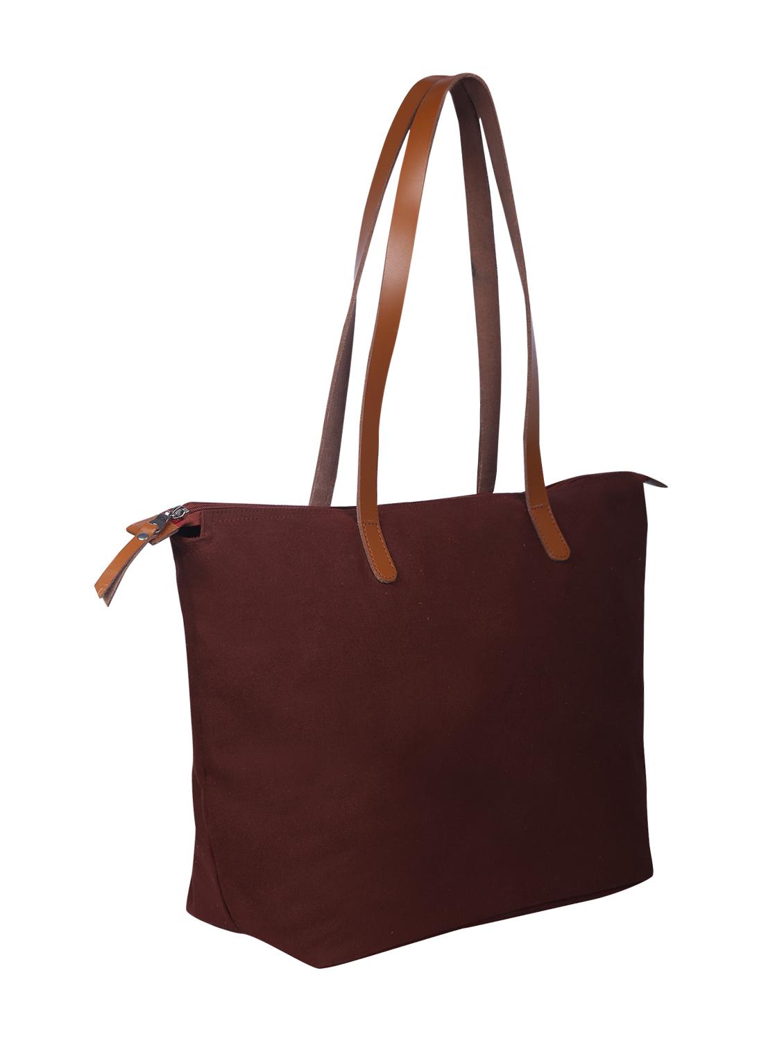 maroon canvas handbag - 15226863 - Standard Image - 3