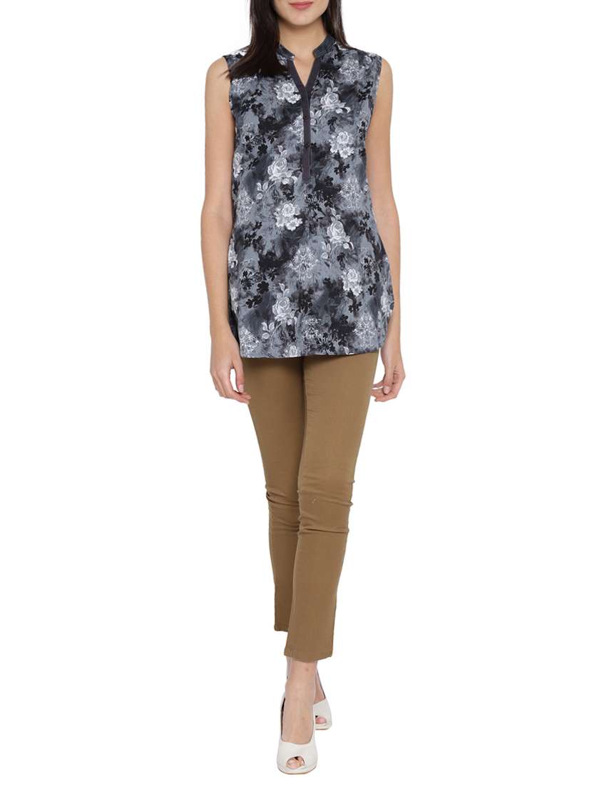 brown solid cotton  trouser - 15228090 -  Standard Image - 3