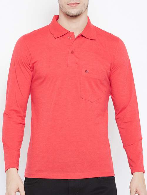 red cotton pocket t-shirt - 15230753 -  Standard Image - 0