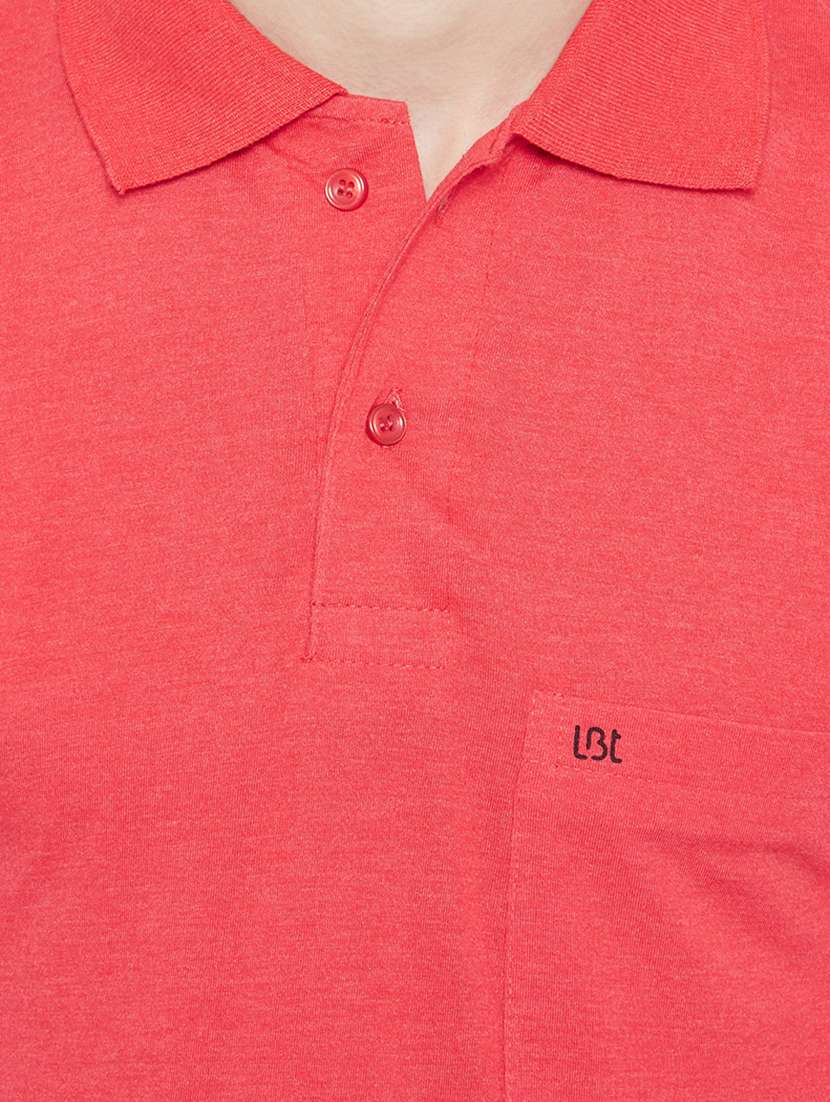 red cotton pocket t-shirt - 15230753 - Standard Image - 3