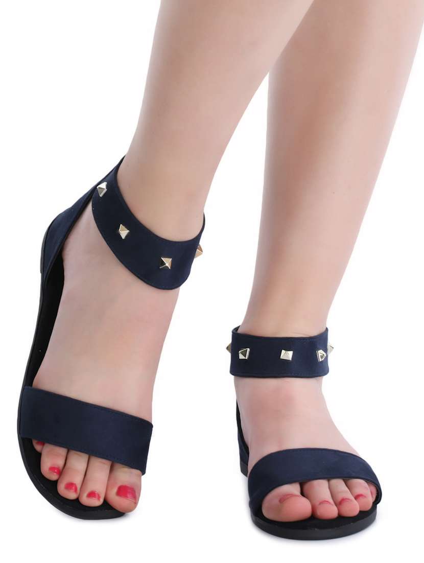 black ankle strap sandal
