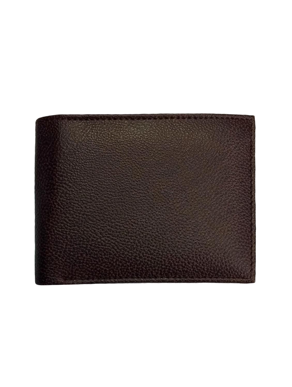 shiny brown leatherette wallet
