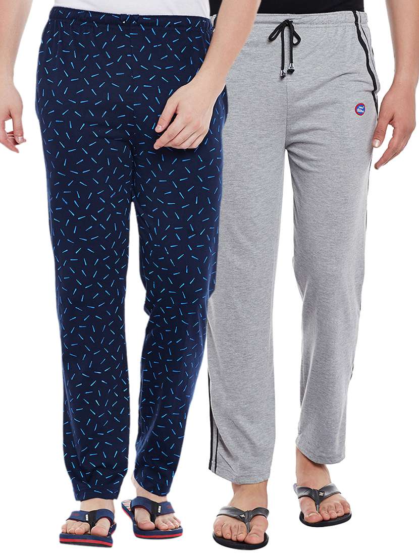 multi colored cotton  full length track pant