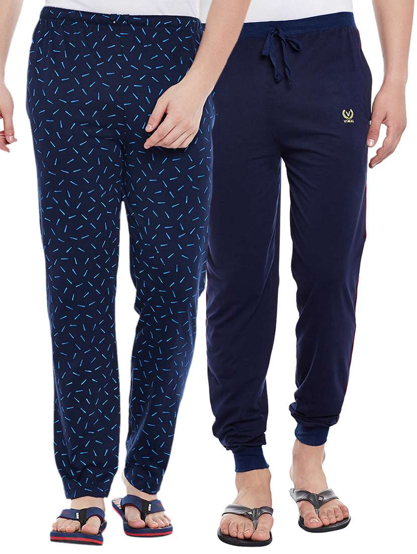 multi colored cotton  full length track pant