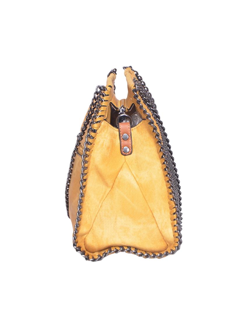 yellow leatherette (pu) handbag - 15233482 - Standard Image - 3