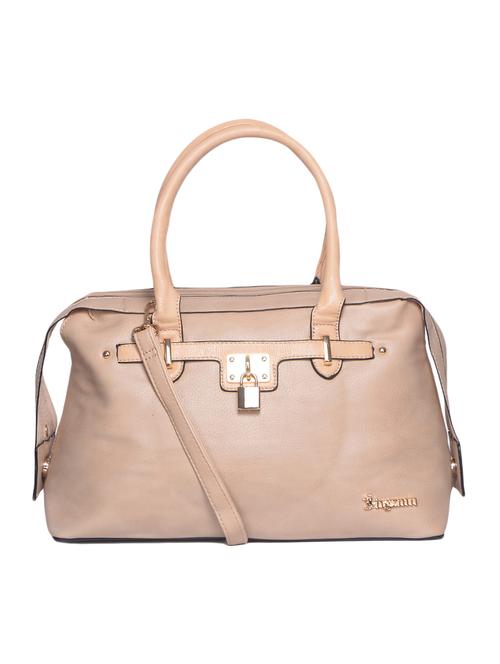 beige leatherette (pu) handbag - 15233485 -  Standard Image - 0