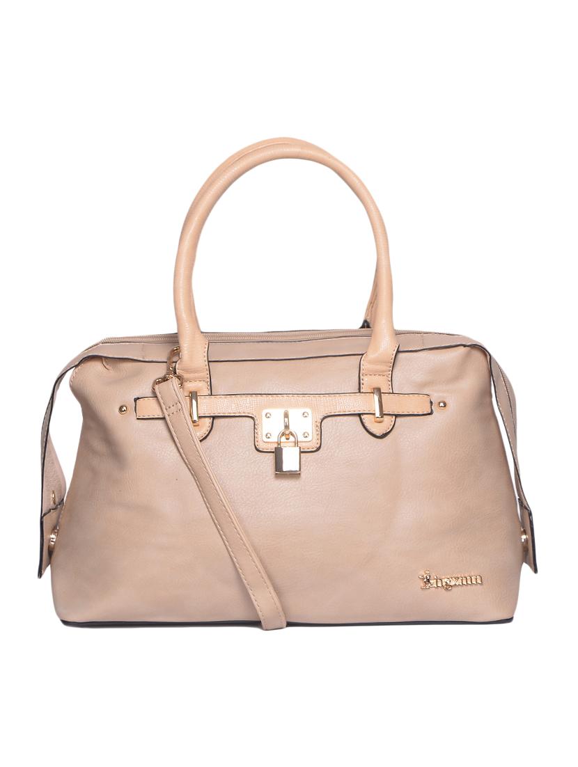 beige leatherette (pu) handbag - 15233485 -  Zoom Image - 0